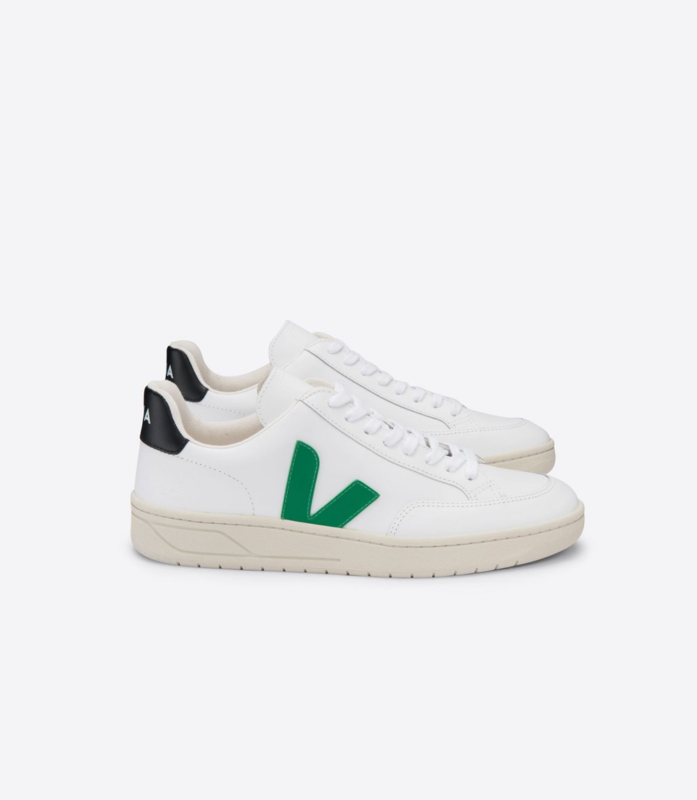 Veja Trainers Womens White - V-12 Leather - PTCZ-49326